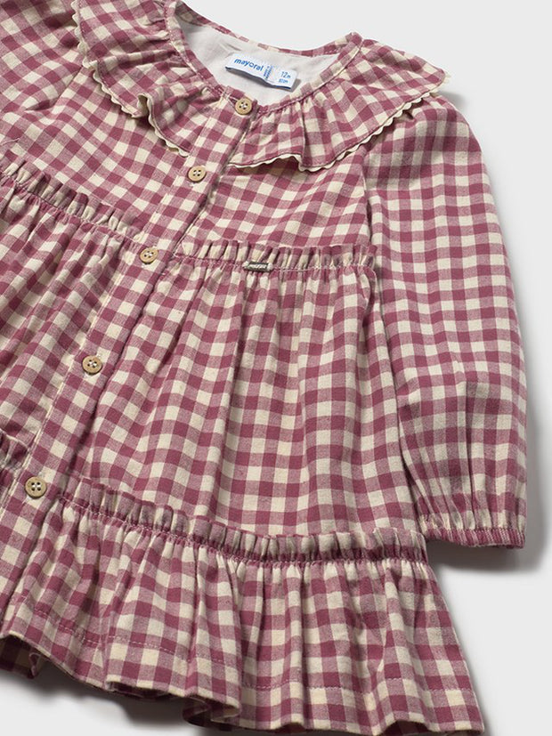 Mayoral Toddler Girl Red Gingham Collared Dress (12M-4Y)