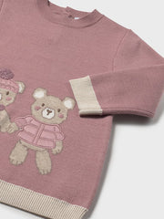 Mayoral Toddler Girl Pink Bear Jumper Dress (12M-4Y)