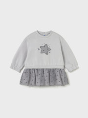 Mayoral Toddler Girl Grey Star Jumper Dress (12M-4Y)