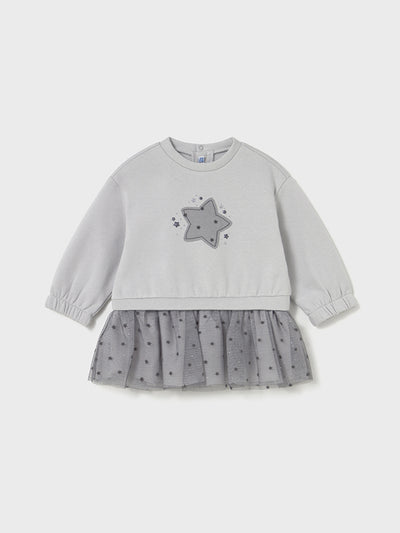 Mayoral Toddler Girl Grey Star Jumper Dress (12M-4Y)