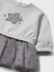 Mayoral Toddler Girl Grey Star Jumper Dress (12M-4Y)
