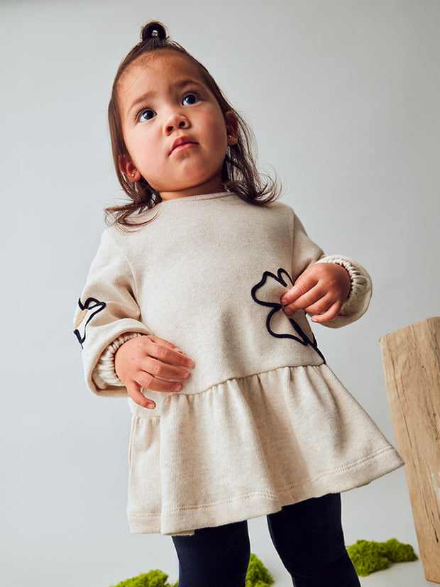 Mayoral Toddler Girl Cream Flower Dress (12M-4Y)