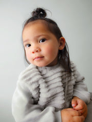 Mayoral Toddler Girl Grey Fur Dress & Bag (12M-4Y)