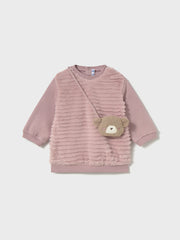 Mayoral Toddler Girl Pink Fur Dress & Bag (12M-4Y)