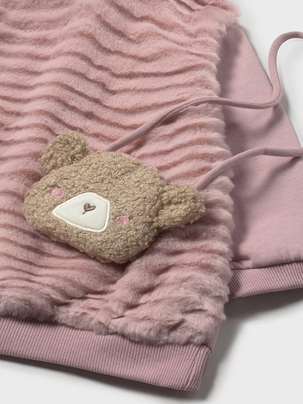 Mayoral Toddler Girl Pink Fur Dress & Bag (12M-4Y)