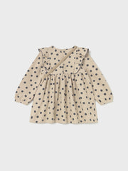 Mayoral Toddler Girl Beige Polka Dot Dress & Bag (12M-4Y)