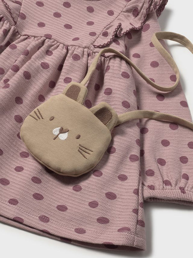 Mayoral Toddler Girl Pink Polka Dot Dress & Bag (12M-4Y)