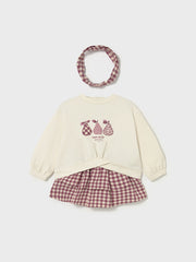Mayoral Toddler Girl Pink Gingham Skirt & Headband Set (12M-4Y)
