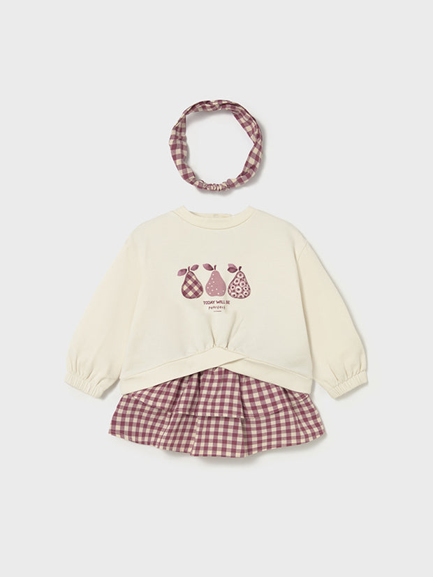 Mayoral Toddler Girl Pink Gingham Skirt & Headband Set (12M-4Y)