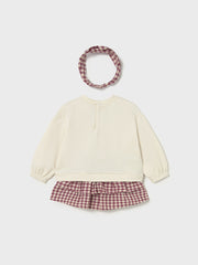 Mayoral Toddler Girl Pink Gingham Skirt & Headband Set (12M-4Y)