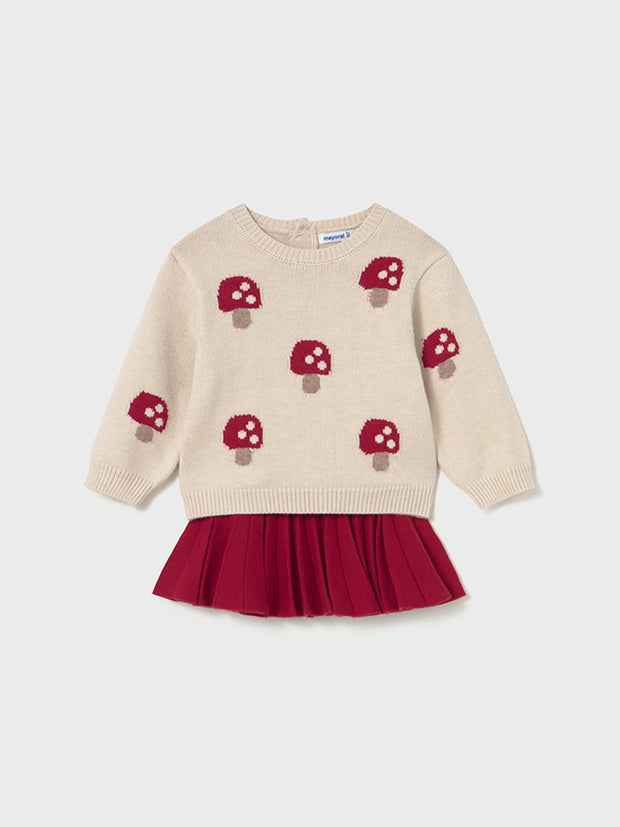 Mayoral Toddler Girl Mushroom Jumper & Skirt (12M-4Y)