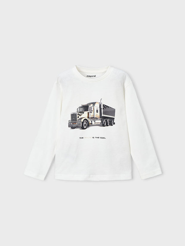 Mayoral Junior Boy Truck Long Sleeve Top (3Y-8Y)