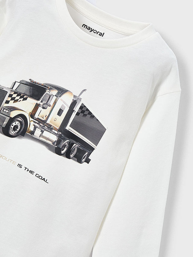 Mayoral Junior Boy Truck Long Sleeve Top (3Y-8Y)