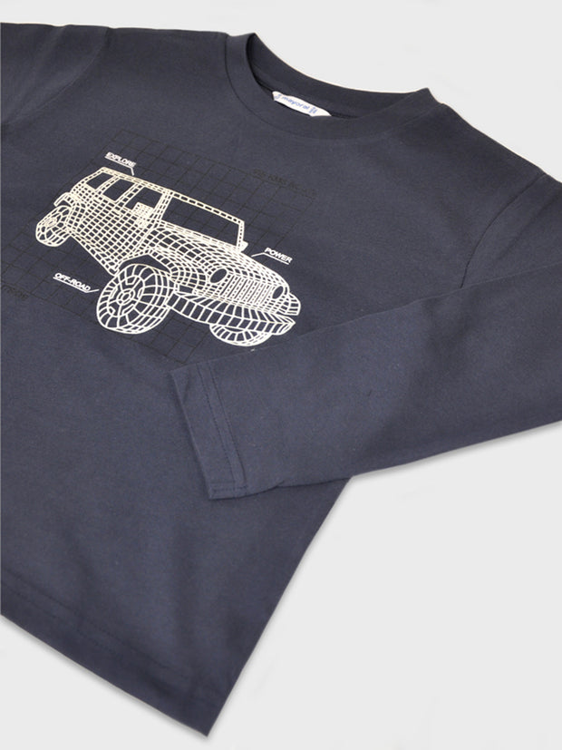 Mayoral Junior Boy Glow In The Dark Truck Top (3Y-8Y)