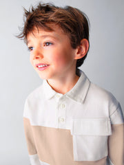 Mayoral Junior Boy Cream Polo Shirt (3Y-8Y)