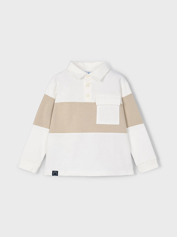 Mayoral Junior Boy Cream Polo Shirt (3Y-8Y)