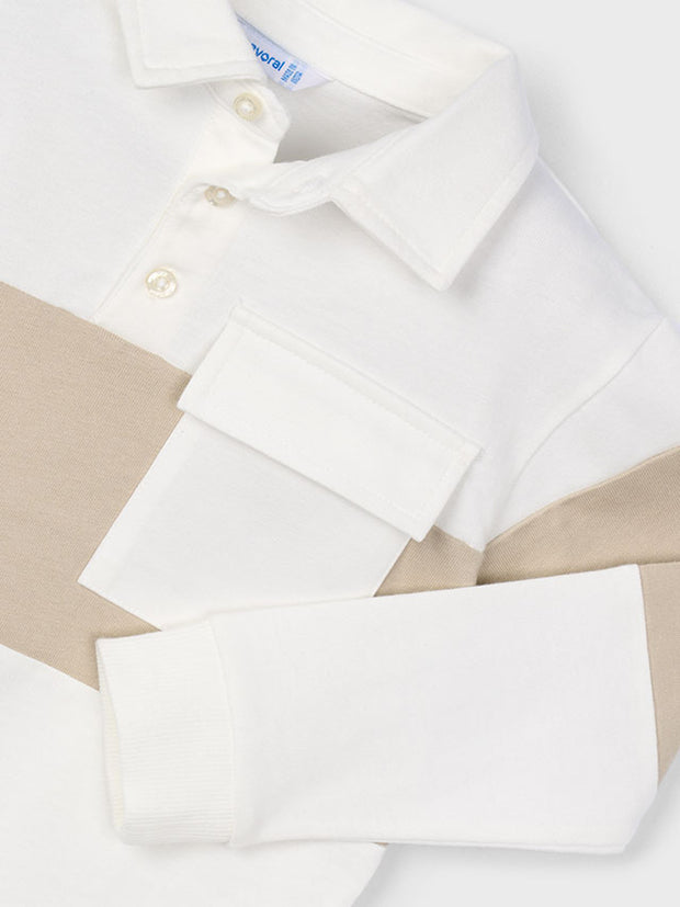 Mayoral Junior Boy Cream Polo Shirt (3Y-8Y)