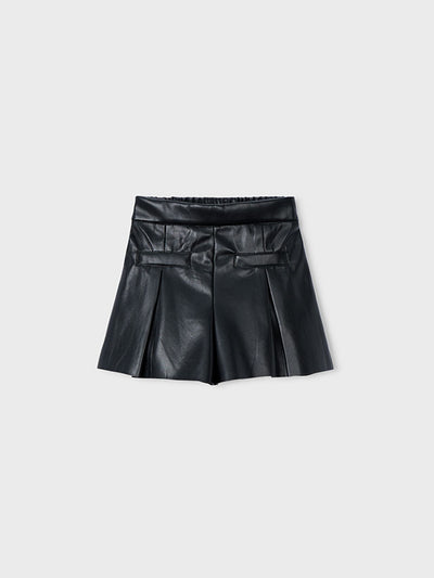Mayoral Junior Girl Black Pleated Shorts (3Y-8Y)
