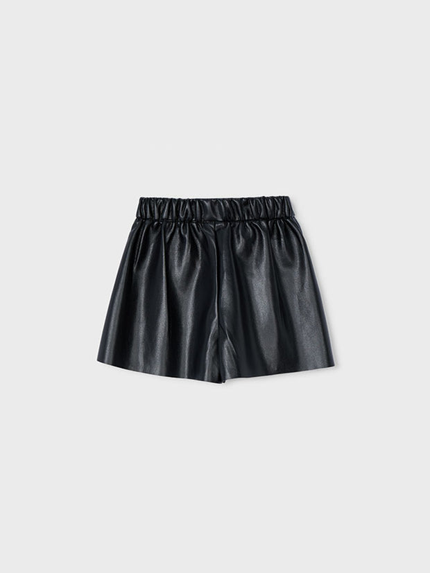 Mayoral Junior Girl Black Pleated Shorts (3Y-8Y)