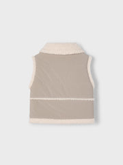 Mayoral Junior Girl Beige & Cream Sherpa Vest (3Y-8Y)