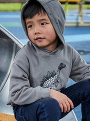 Mayoral Junior Boy Grey Dinosaur Hoodie (3Y-8Y)