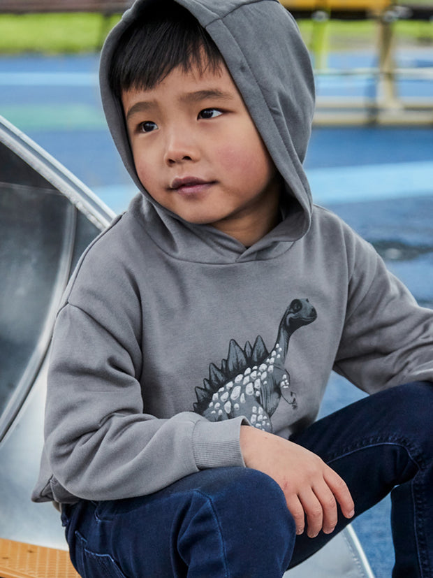 Mayoral Junior Boy Grey Dinosaur Hoodie (3Y-8Y)