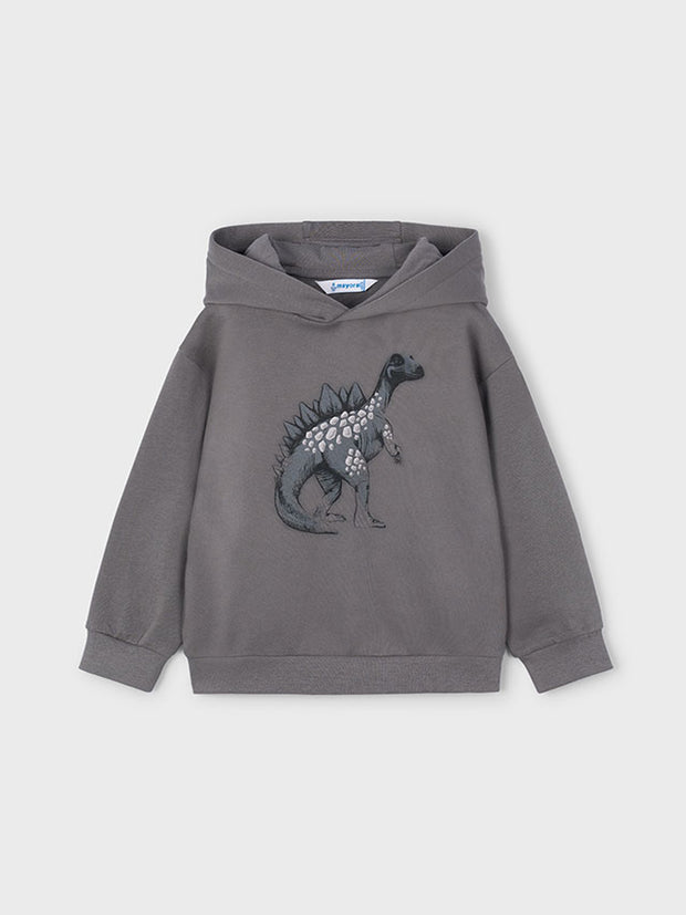 Mayoral Junior Boy Grey Dinosaur Hoodie (3Y-8Y)