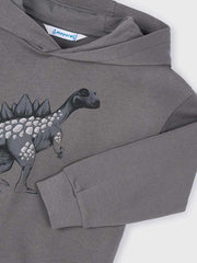 Mayoral Junior Boy Grey Dinosaur Hoodie (3Y-8Y)