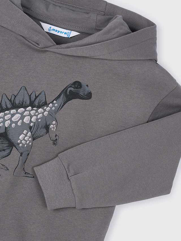 Mayoral Junior Boy Grey Dinosaur Hoodie (3Y-8Y)