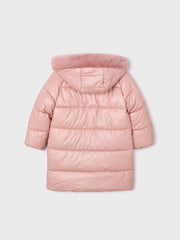 Mayoral Junior Girl Pink Long Puffer Jacket (3Y-8Y)