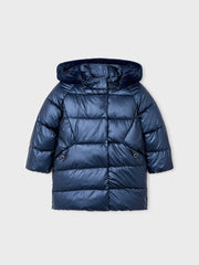 Mayoral Junior Girl Navy Long Puffer Jacket (3Y-8Y)