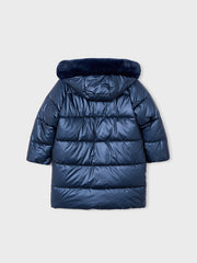 Mayoral Junior Girl Navy Long Puffer Jacket (3Y-8Y)