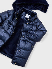 Mayoral Junior Girl Navy Long Puffer Jacket (3Y-8Y)