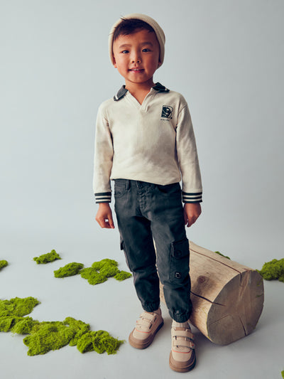 Mayoral Junior Boy Black Cuffed Cargos (3Y-8Y)
