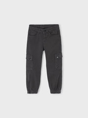 Mayoral Junior Boy Black Cuffed Cargos (3Y-8Y)