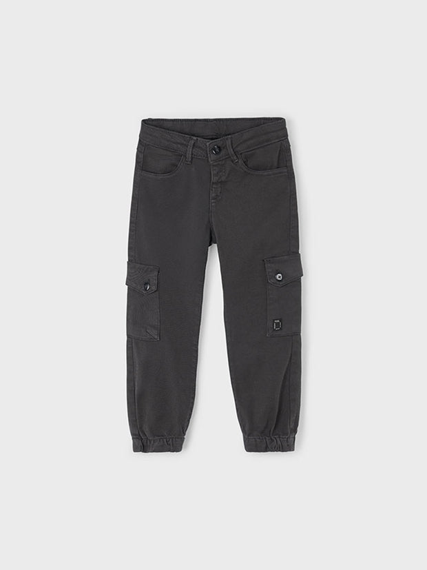 Mayoral Junior Boy Black Cuffed Cargos (3Y-8Y)