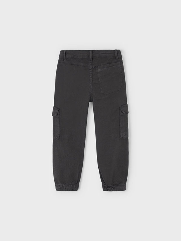 Mayoral Junior Boy Black Cuffed Cargos (3Y-8Y)