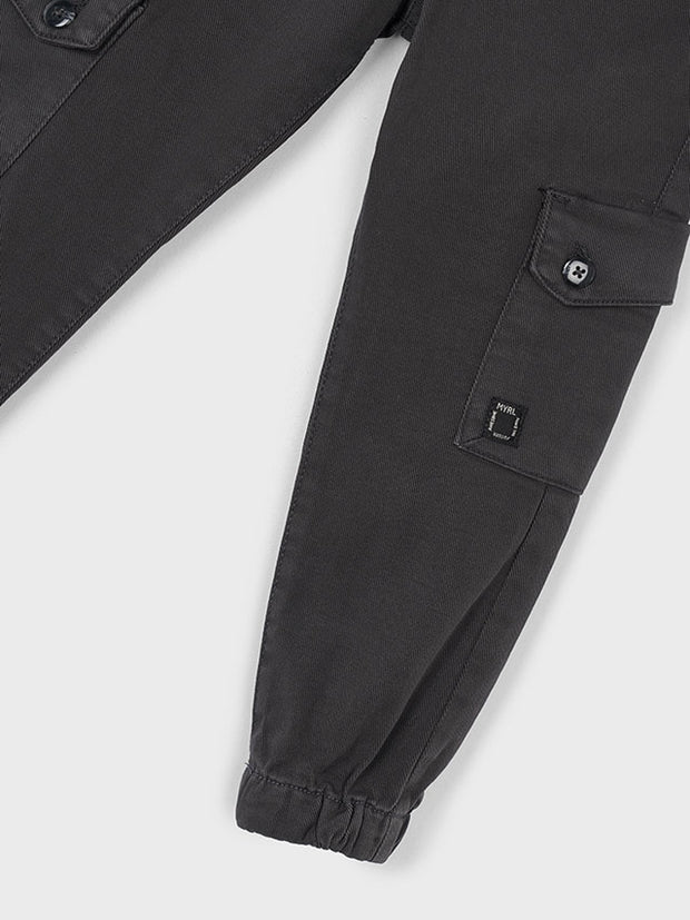 Mayoral Junior Boy Black Cuffed Cargos (3Y-8Y)