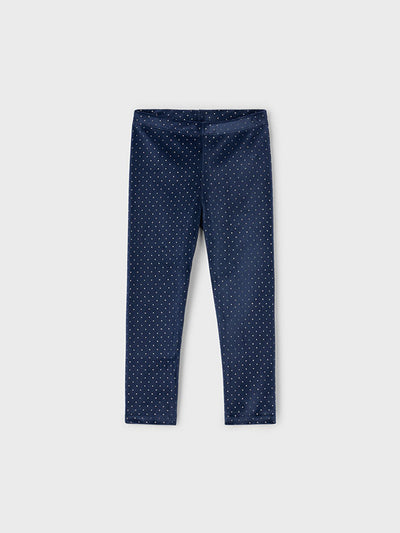 Mayoral Junior Girl Navy Velvet Leggings (3Y-8Y)