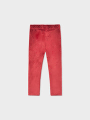 Mayoral Junior Girl Pink Velvet Leggings (3Y-8Y)