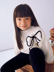 Mayoral Junior Girl Black Bow Jumper & Legging Set (3Y-8Y)