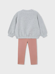 Mayoral Junior Girl Pink Bow Jumper & Legging Set (3Y-8Y)