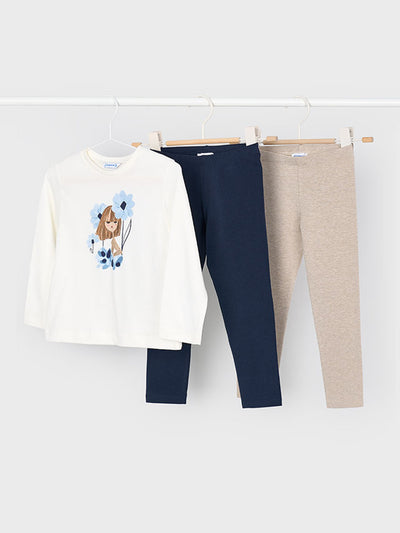 Mayoral Junior Girl Floral Double Legging Set (3Y-8Y)