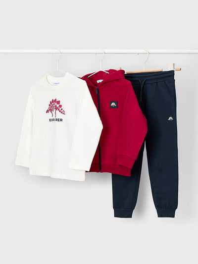 Mayoral Junior Boy Red Dinosaur Outfit Set (3Y-8Y)