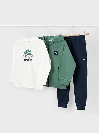 Mayoral Junior Boy Green Dinosaur Outfit Set (3Y-8Y)