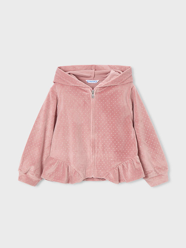 Mayoral Junior Girl Pink Velour Outfit Set (3Y-8Y)