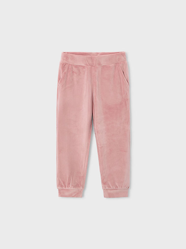 Mayoral Junior Girl Pink Velour Outfit Set (3Y-8Y)