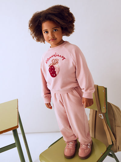 Mayoral Junior Girl Pink Strawberry Tracksuit (3Y-6Y)