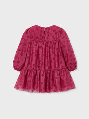 Mayoral Junior Girl Red Tulle Sparkly Dress (3Y-8Y)