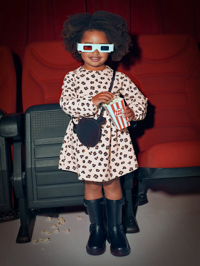 Mayoral Junior Girl Cream Animal Print & Bag (3Y-8Y)